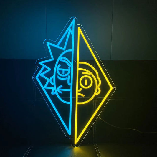 Rick / Morty Split Neon Neon